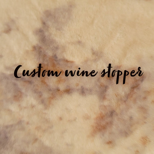 Custom wine stopper